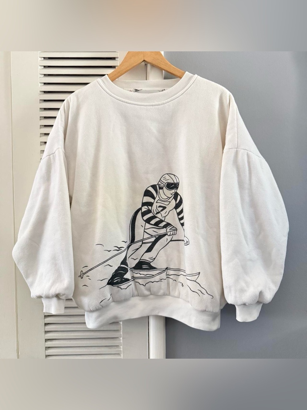 Vintage Steven Nicholas Skiing Crewneck Sweatshirt Lined Size XL
